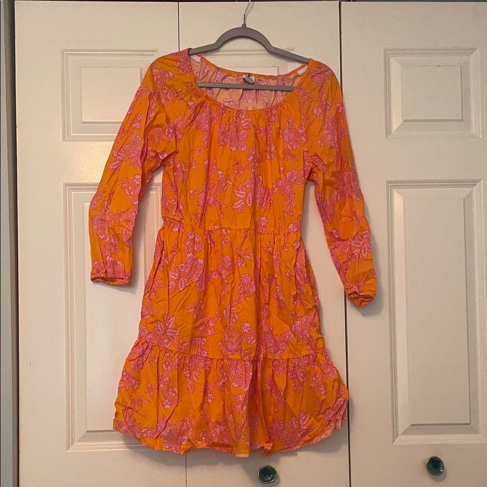 Floral Orange and Pink Dress